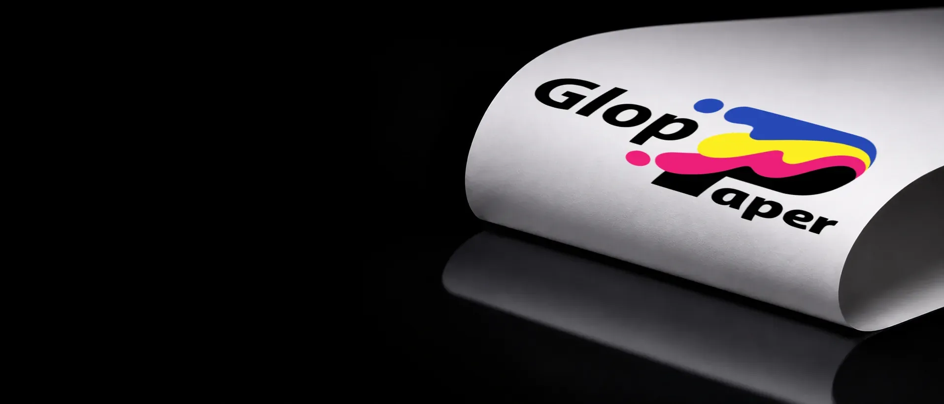 Rollo de papel de sublimación GlopPaper con el logotipo impreso