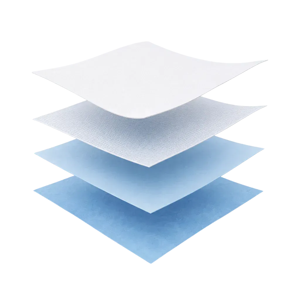 Diagrama de las capas del papel GlopPaper